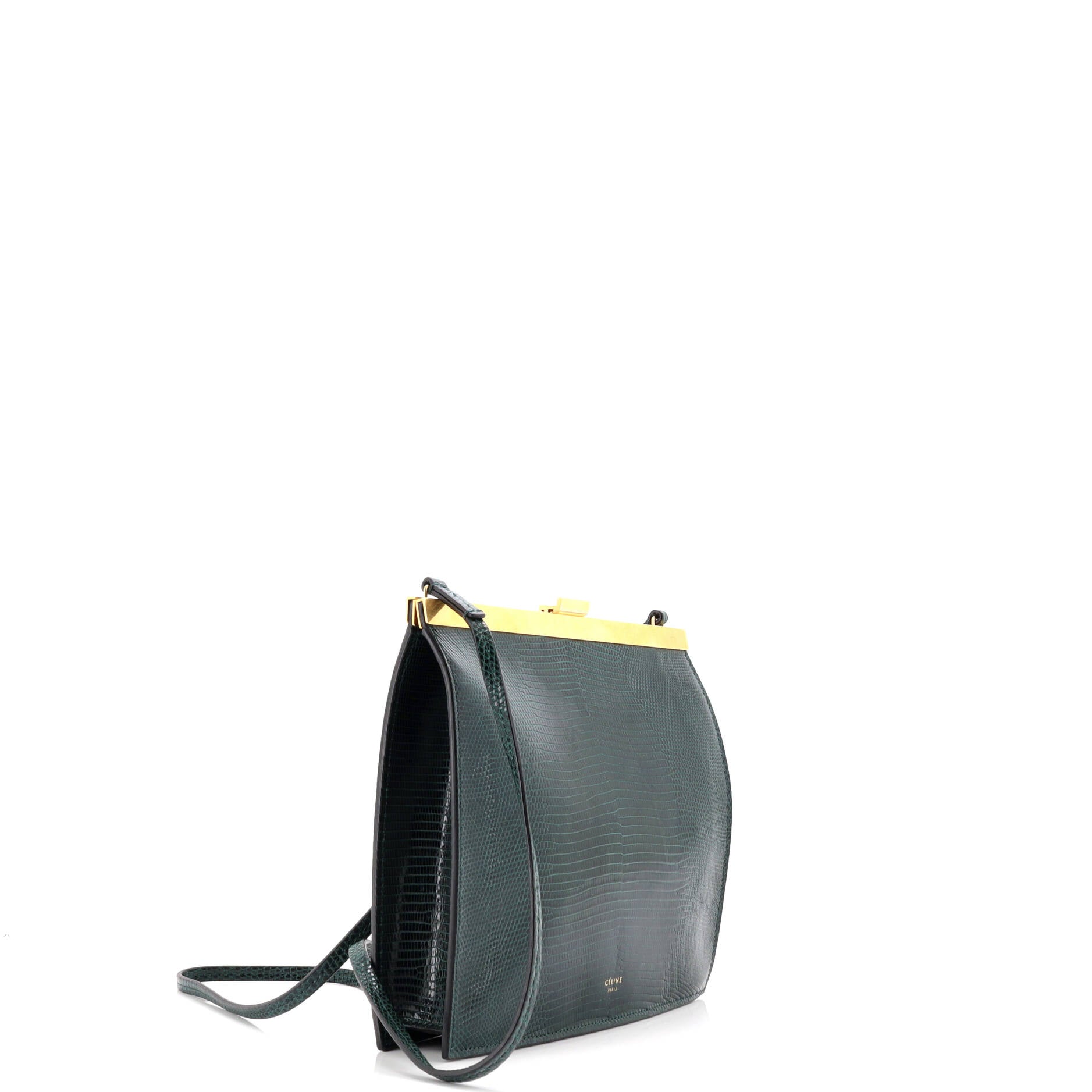 Clasp Crossbody Bag Lizard Mini