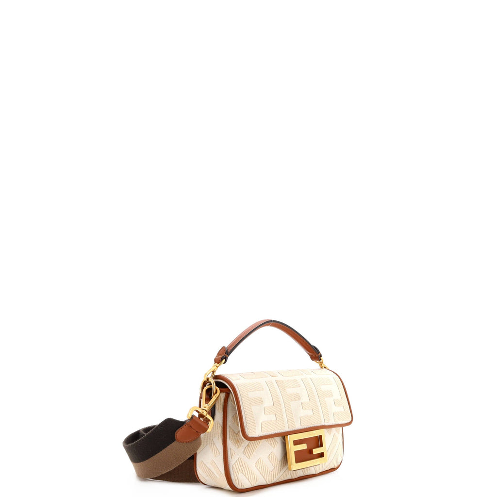 Baguette NM Bag Zucca Embroidered Canvas Mini