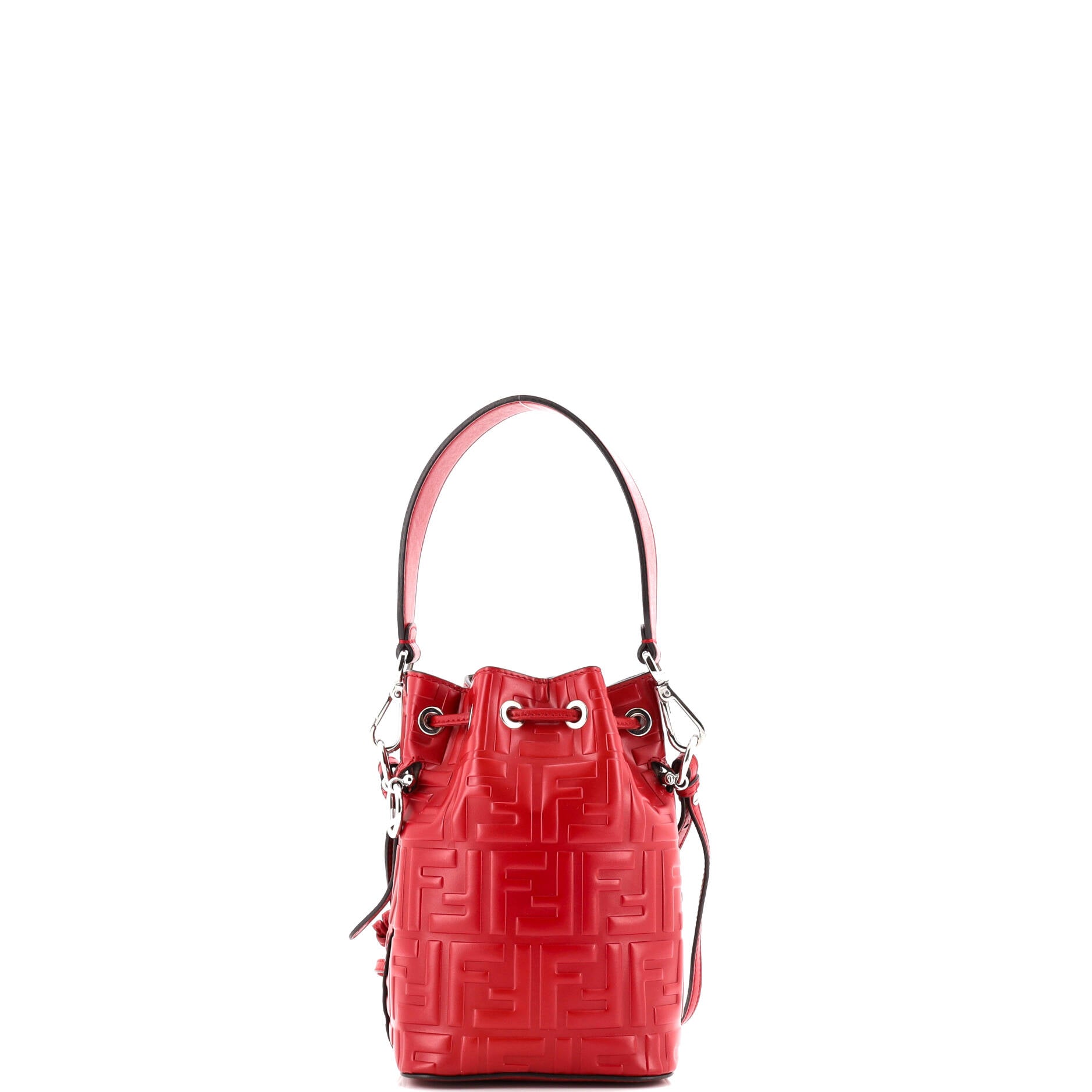 Mon Tresor Bucket Bag Zucca Embossed Leather Mini