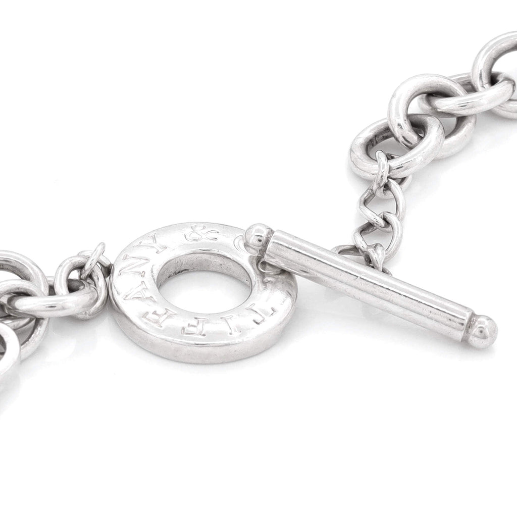 Heart Tag Toggle Chain Necklace Sterling Silver