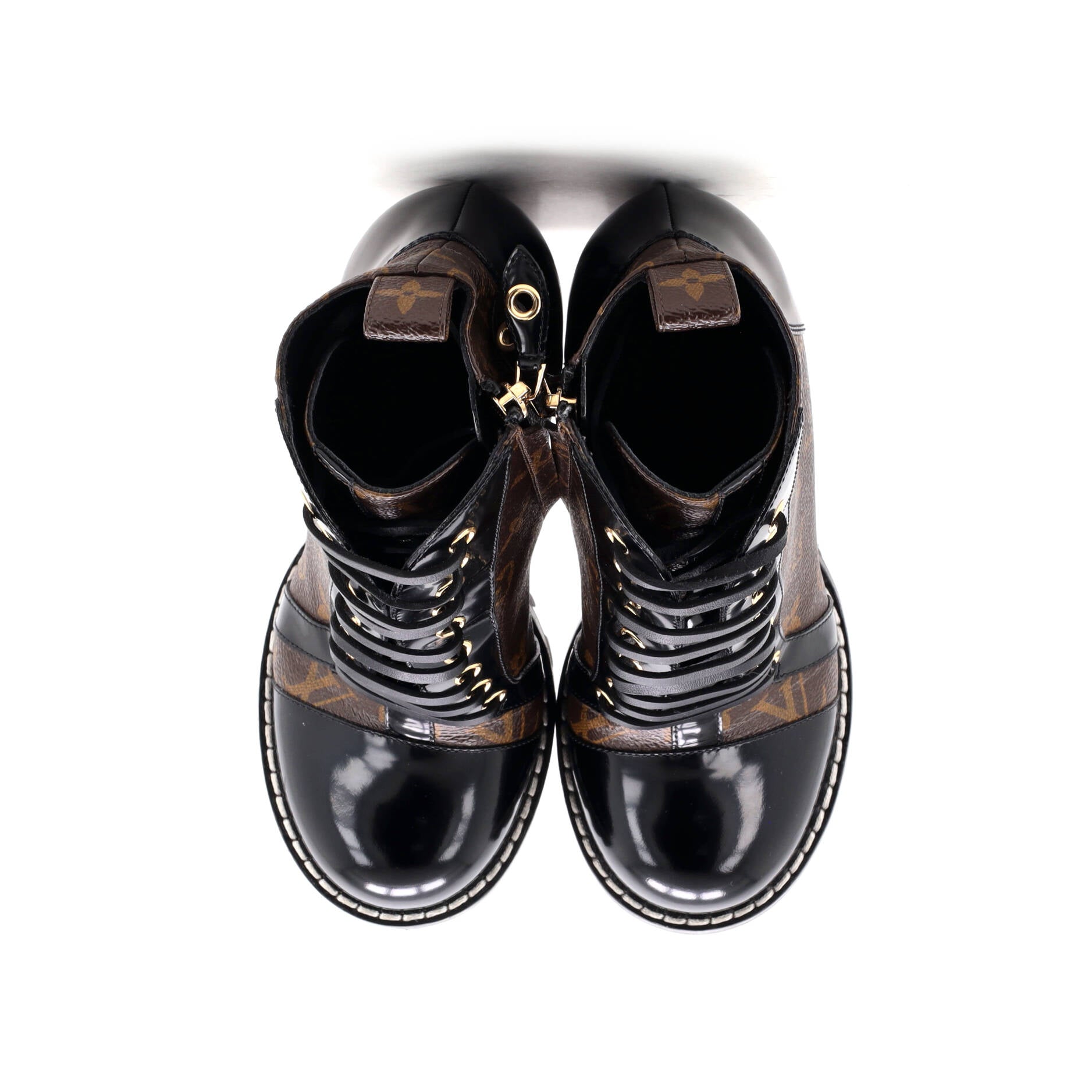 Women's Star Trail Ankle Boots Monogram Canvas with Patent