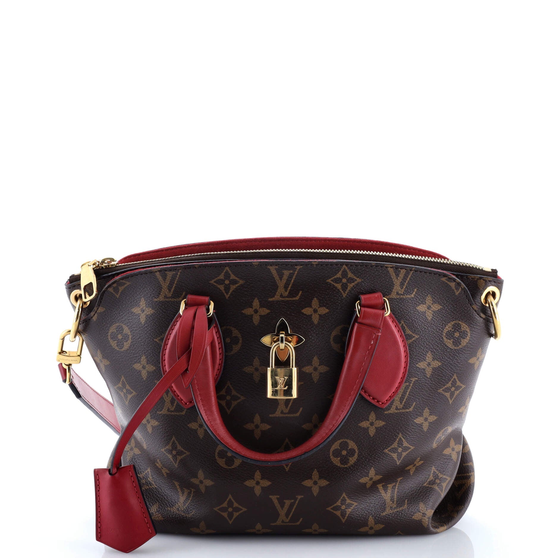 Flower Zipped Tote Monogram Canvas PM