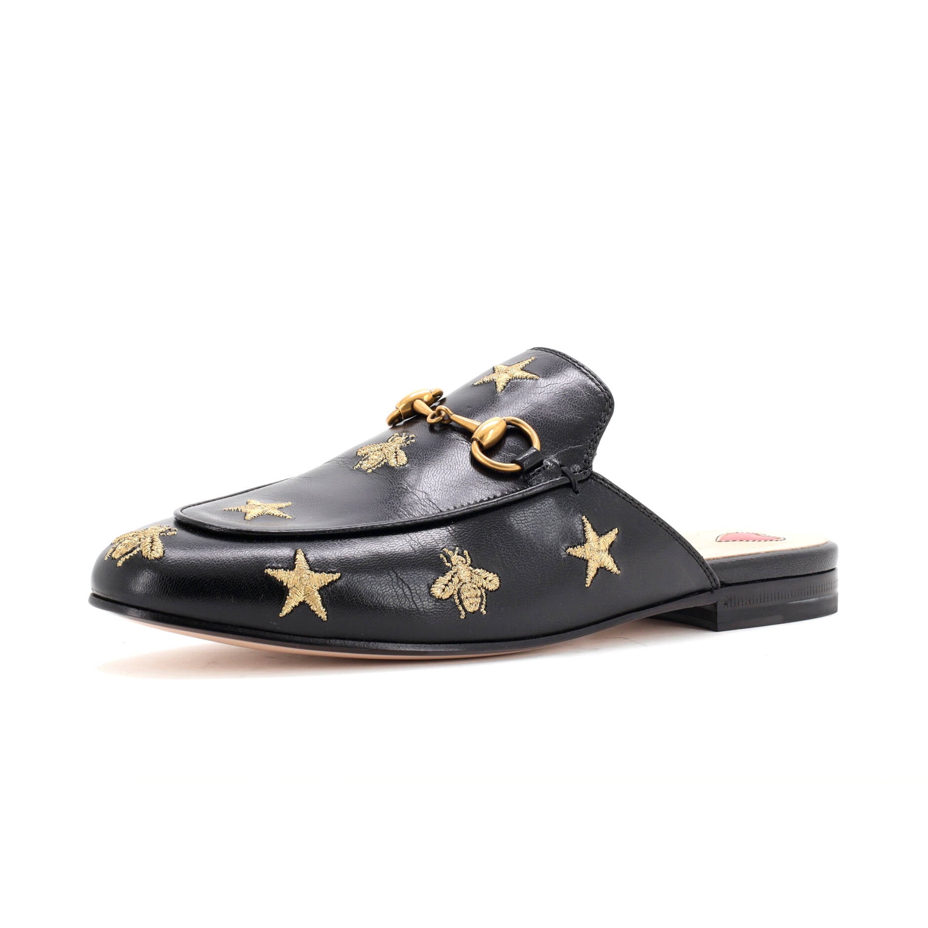 Women's Princetown Mules Embroidered Leather