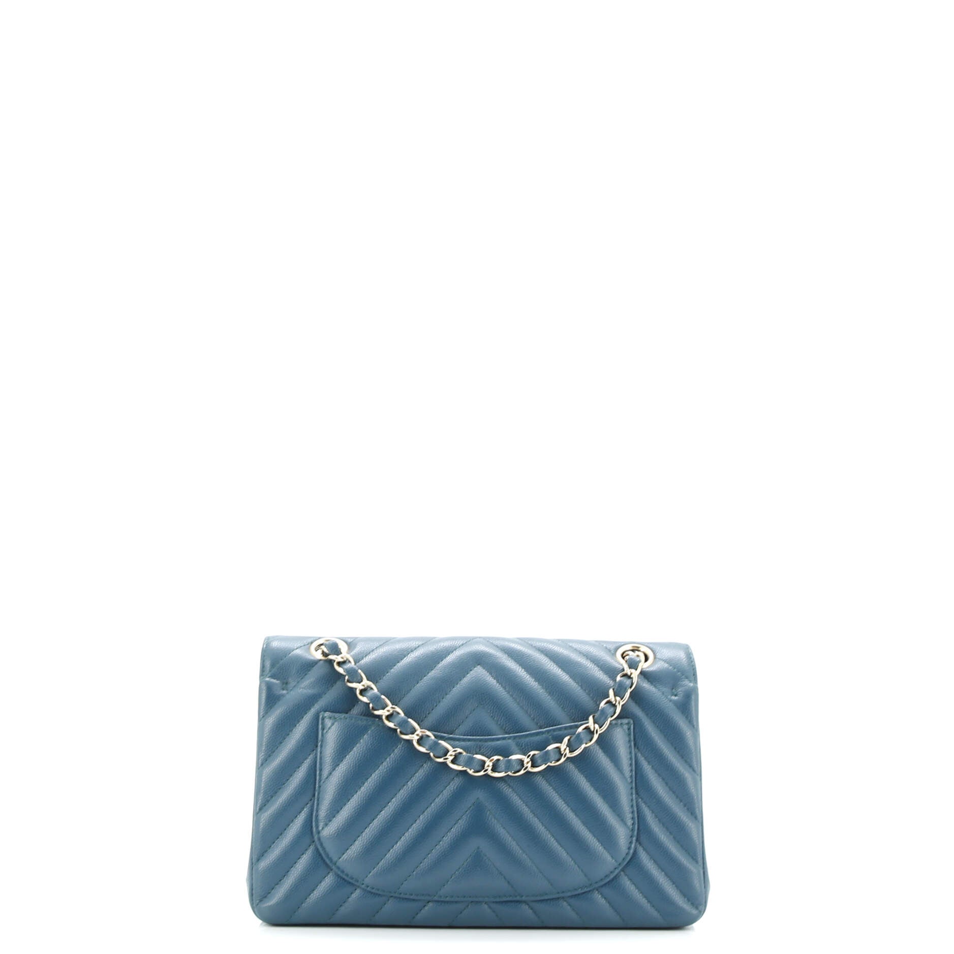 Classic Double Flap Bag Chevron Caviar Small