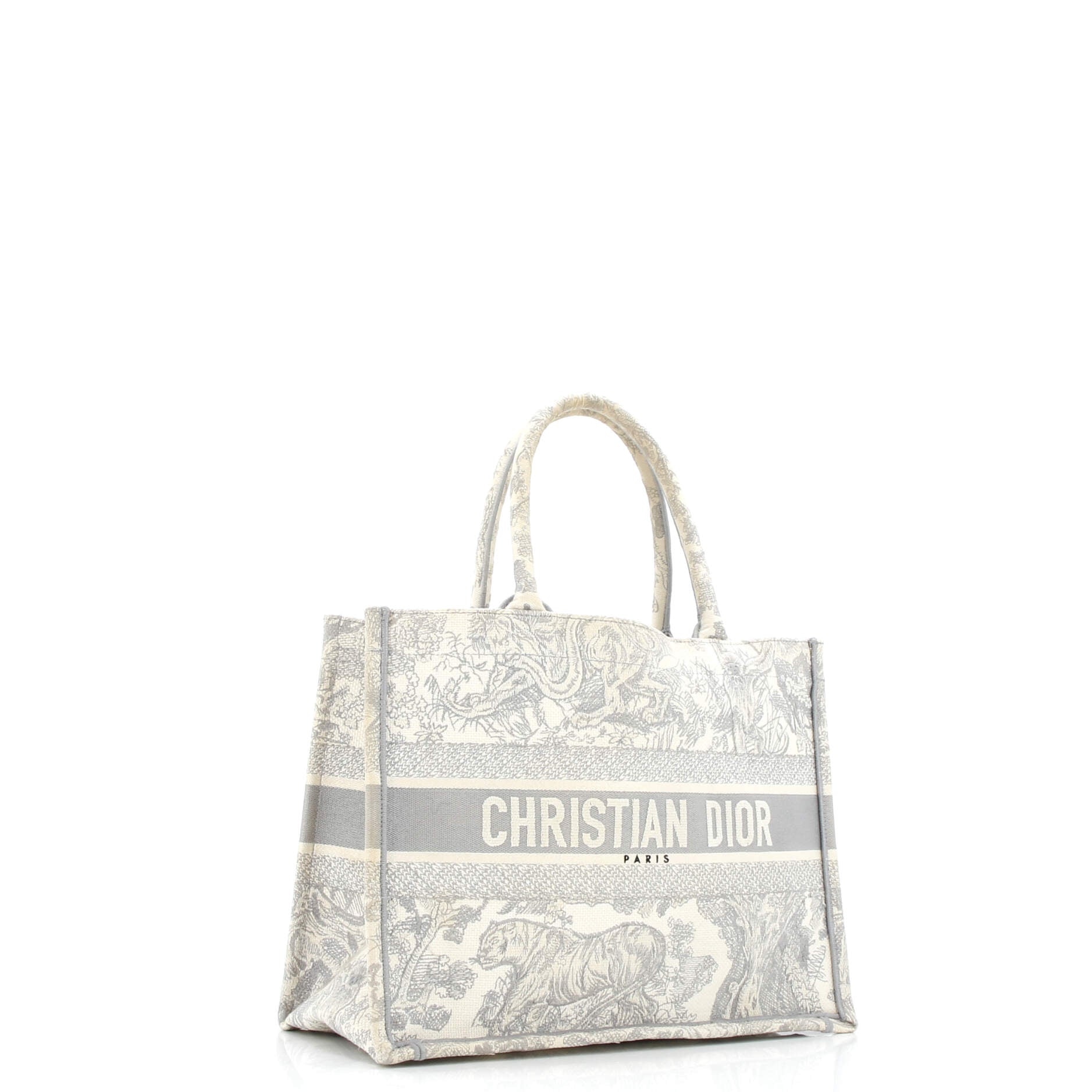 Book Tote Embroidered Canvas Medium