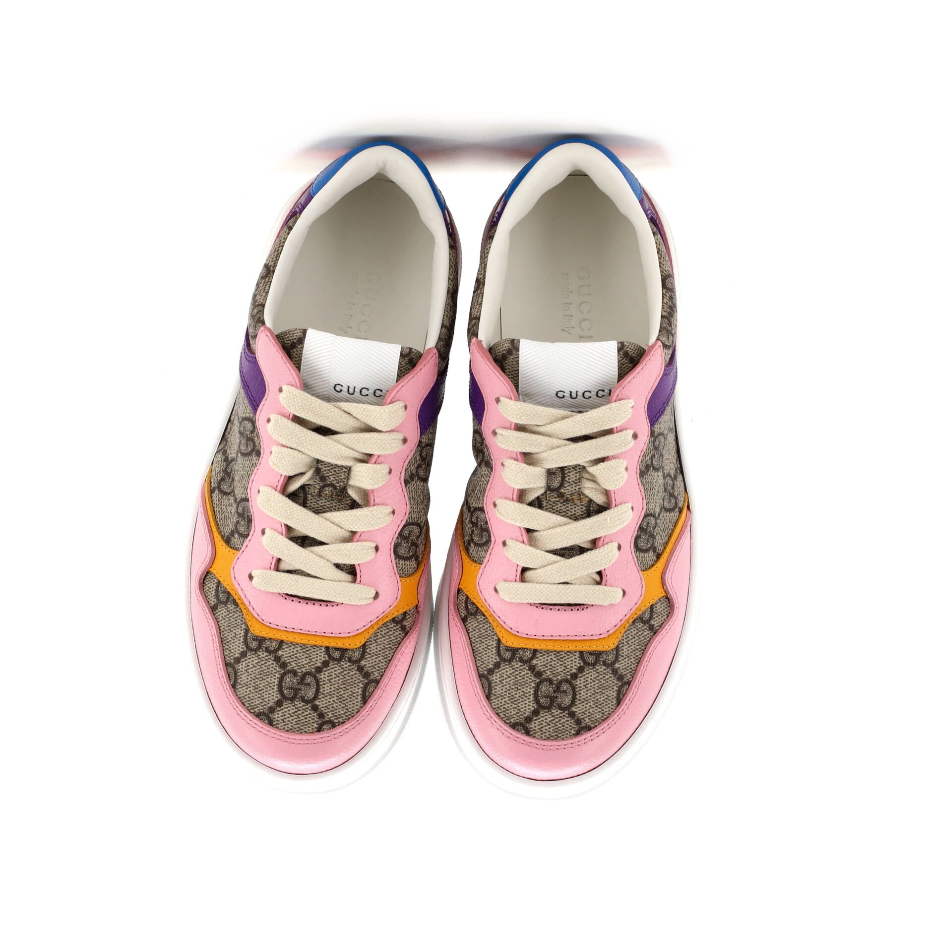 Women's Dali Platform Sneakers GG Canvas with Leather