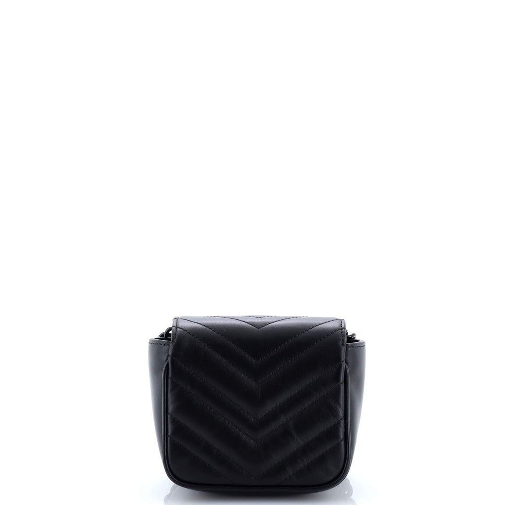 GG Marmont Flap Belt Bag Matelasse Leather Mini