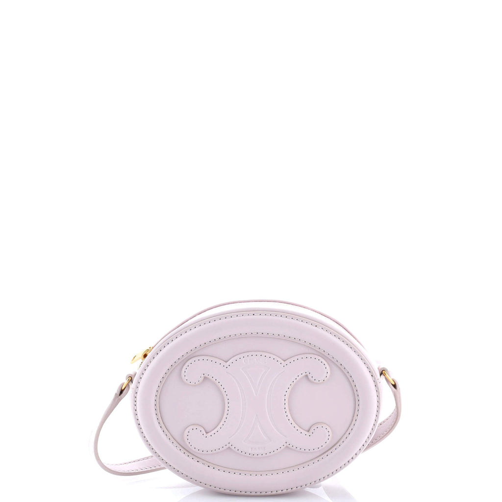 Triomphe Oval Crossbody Bag Leather Mini