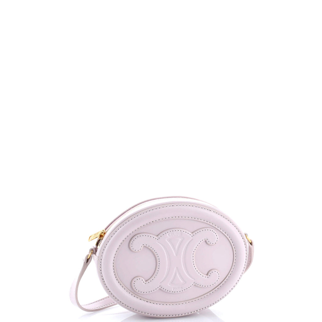 Triomphe Oval Crossbody Bag Leather Mini