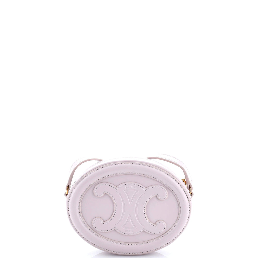 Triomphe Oval Crossbody Bag Leather Mini