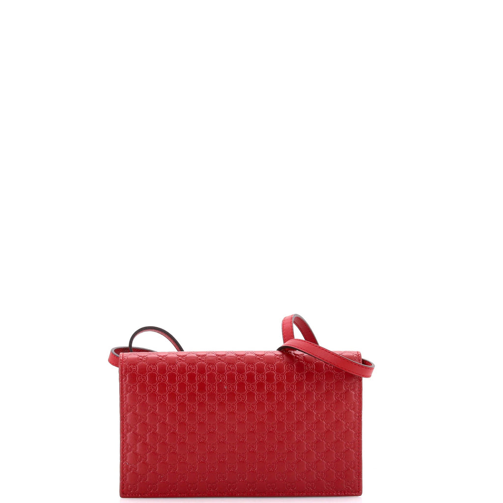 Wallet on Strap Microguccissima Leather
