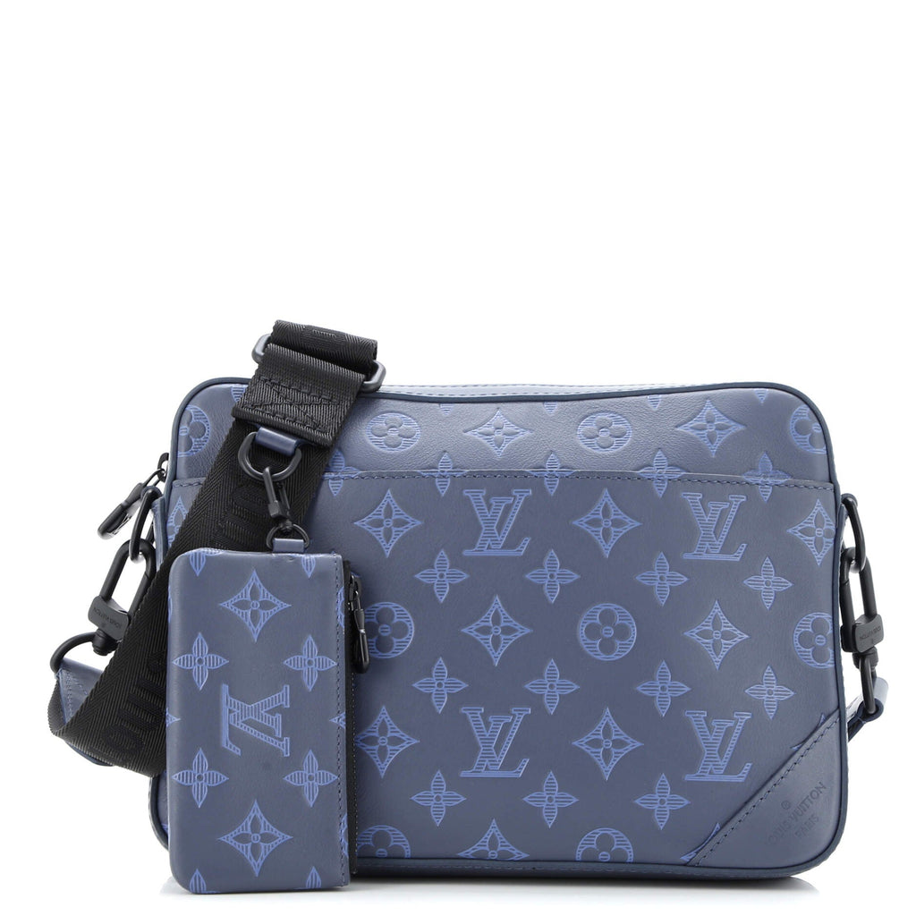 Duo Messenger Bag Monogram Shadow Leather