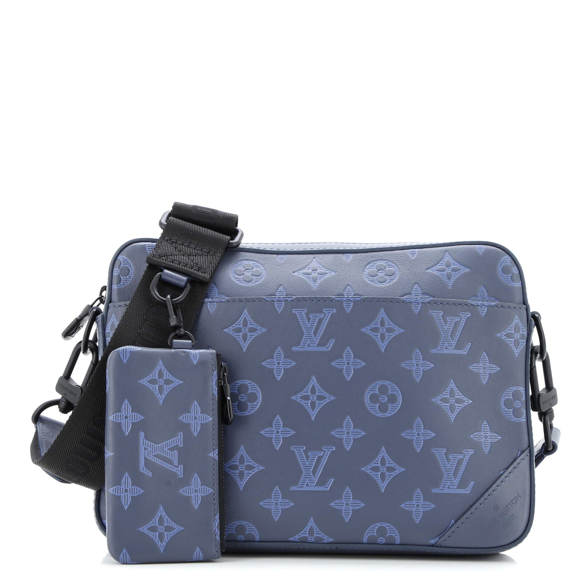 Duo Messenger Bag Monogram Shadow Leather