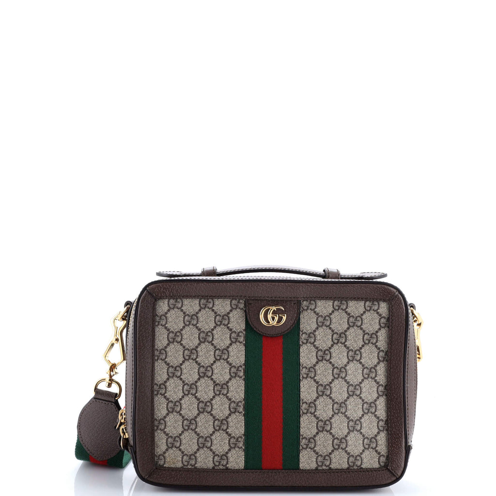 Ophidia Zip Around Camera Bag GG Coated Canvas Small
