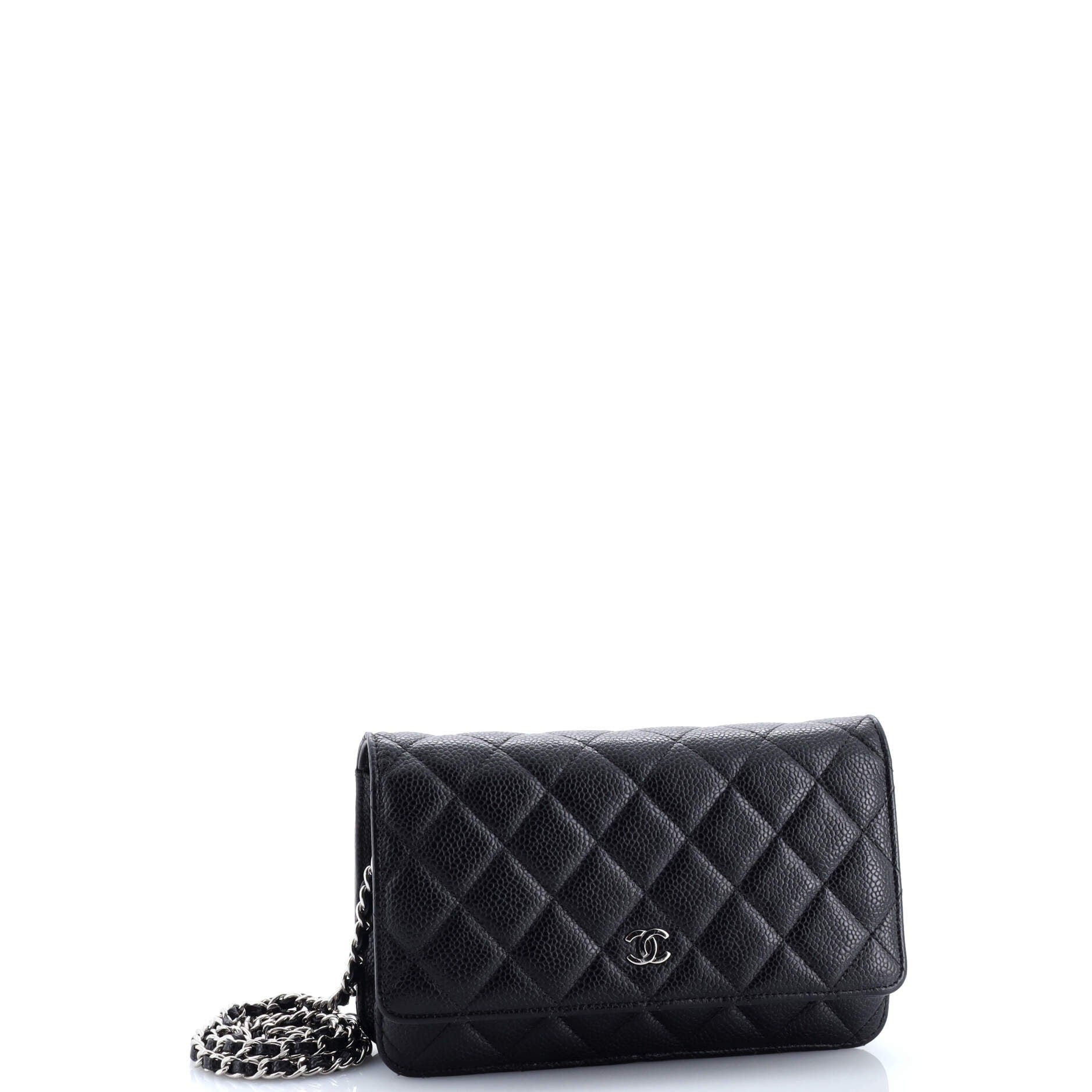 Wallet on Chain Quilted Caviar