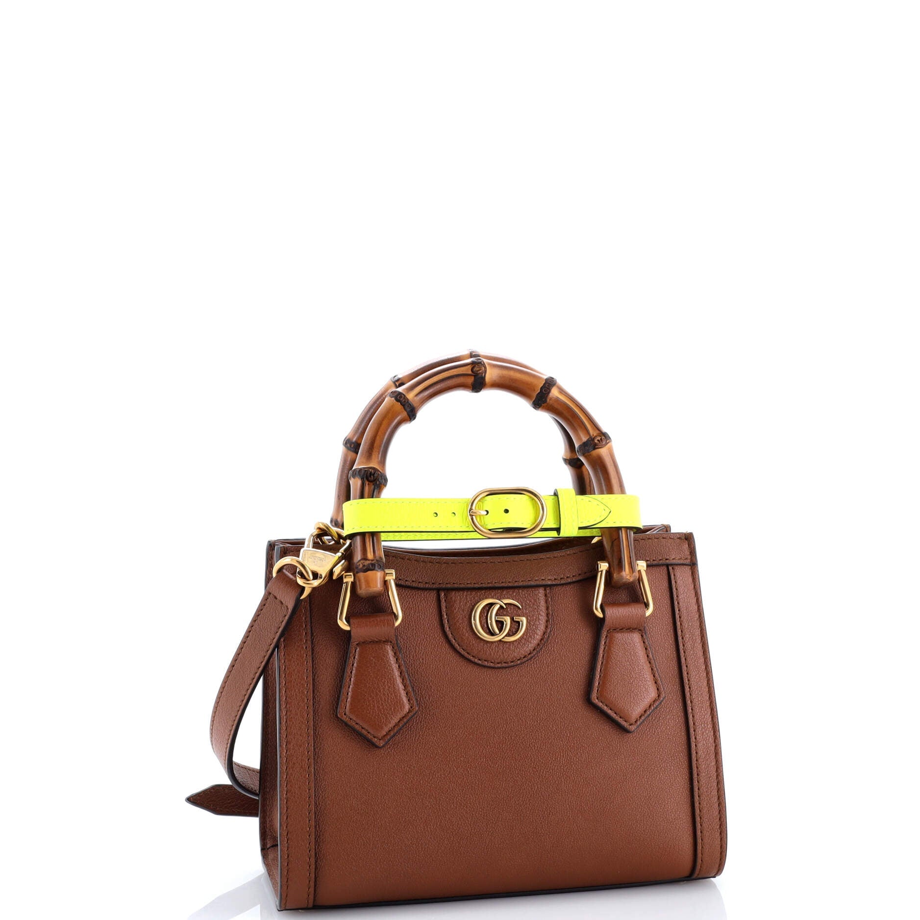 Diana NM Bamboo Handle Tote Leather Mini