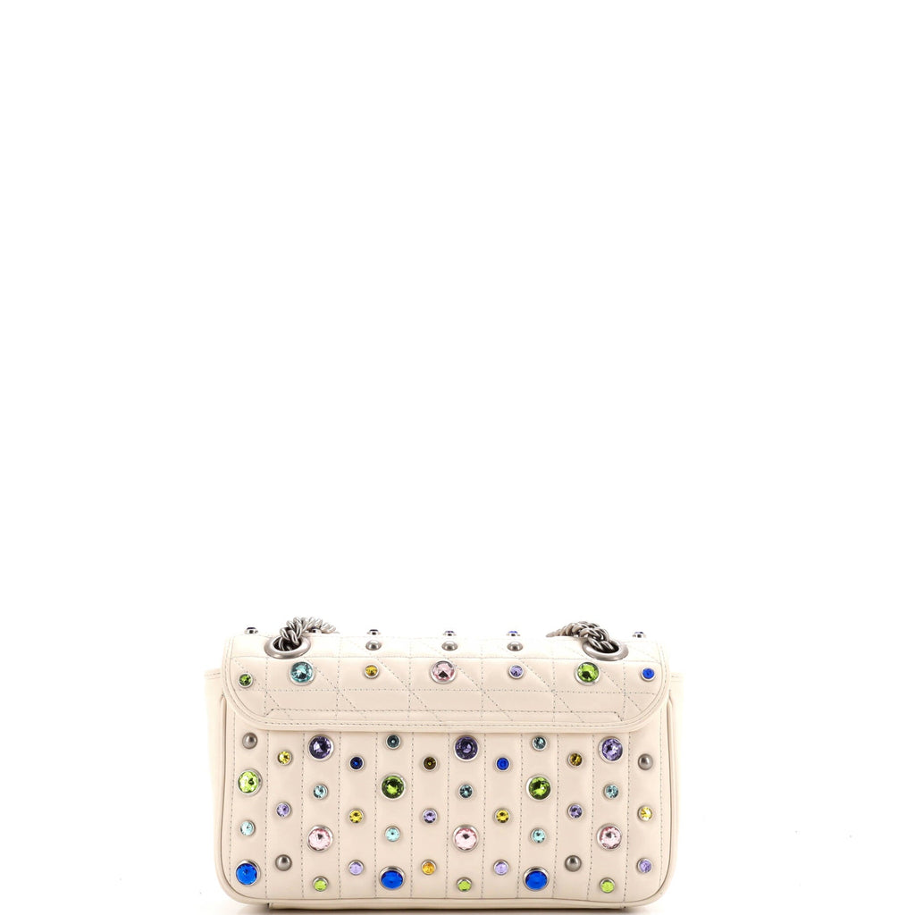 GG Marmont Flap Bag Embellished Matelasse Leather Small