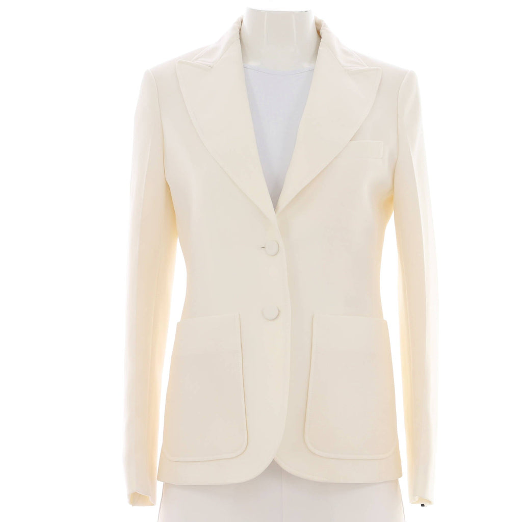 Women's Three Pocket Single Breasted Blazer Polyester Blend
