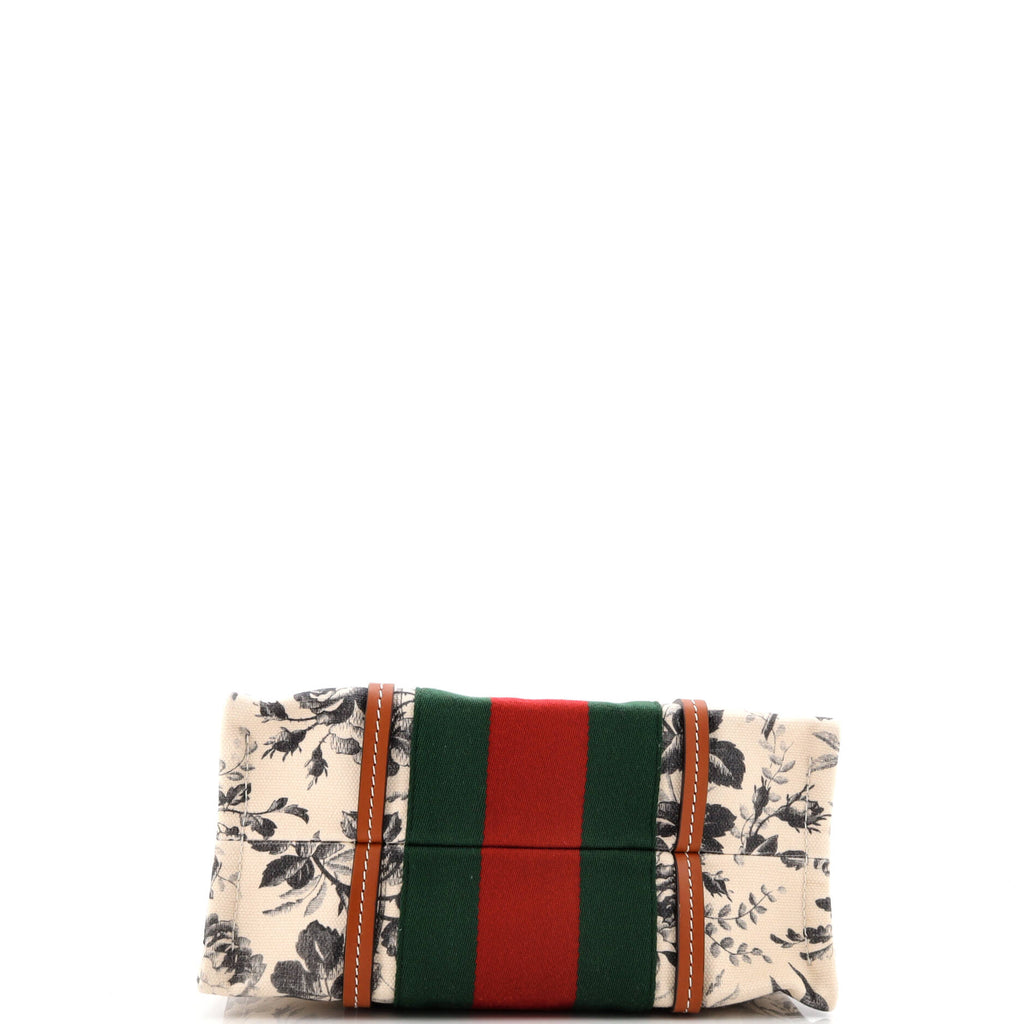 Interlocking G Web Tote Printed Canvas Small