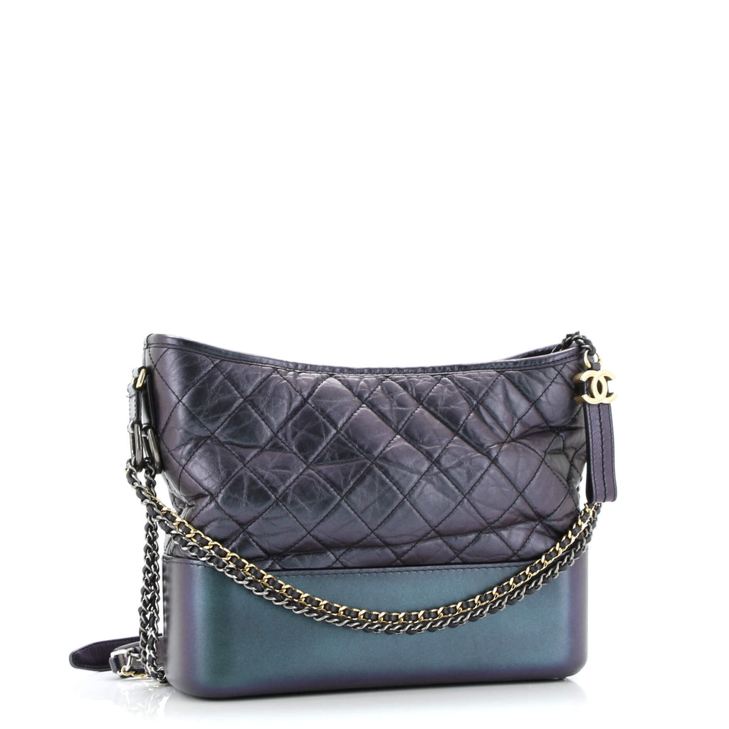 Gabrielle Hobo Quilted Iridescent Lambskin Medium
