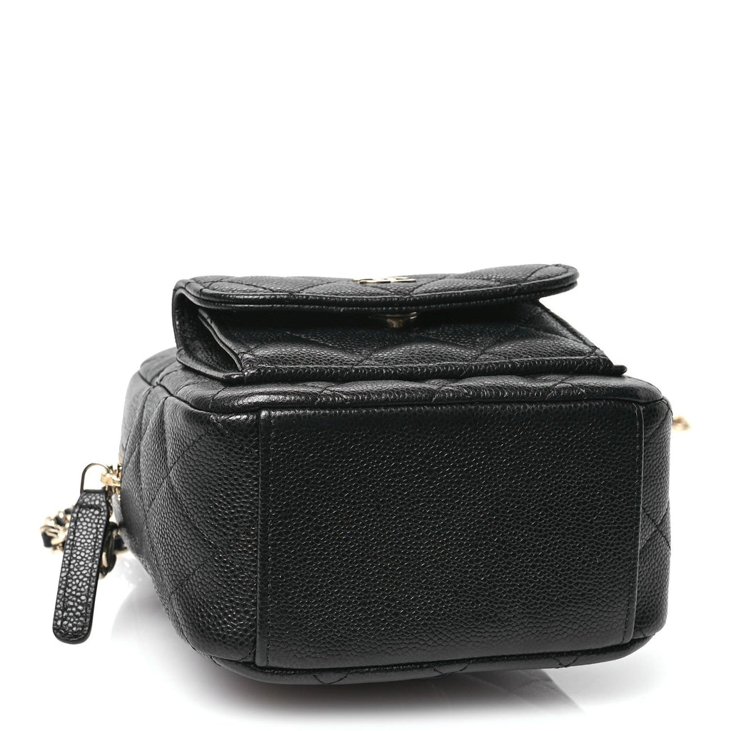 Caviar Quilted CC Mini Classic Backpack Black