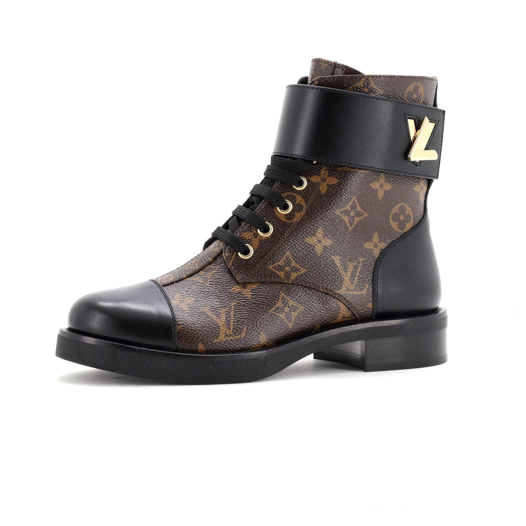 Women's Wonderland Flat Ranger Boots Monogram Canvas and Leather