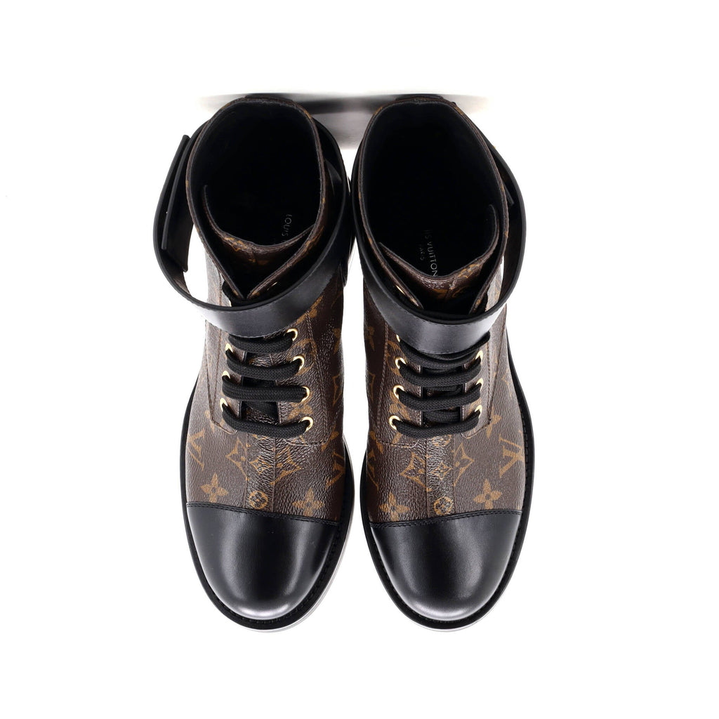 Women's Wonderland Flat Ranger Boots Monogram Canvas and Leather