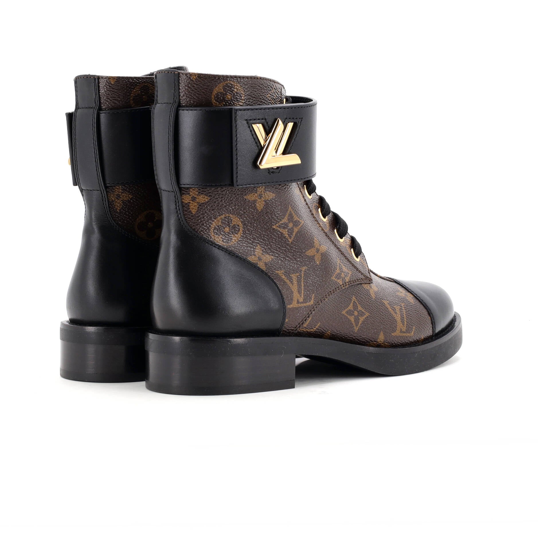 Women's Wonderland Flat Ranger Boots Monogram Canvas and Leather