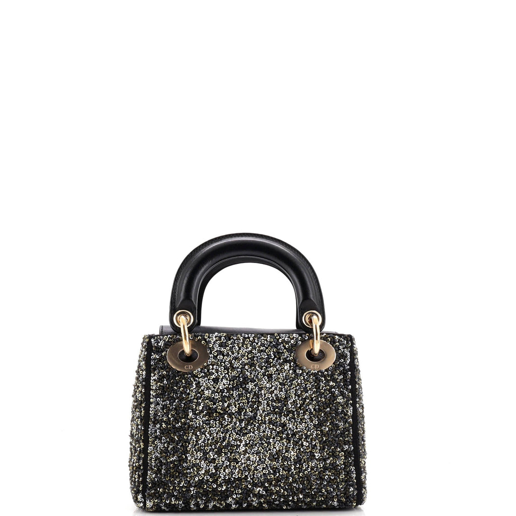 Lady Dior Bag Sequin Embellished Satin Mini