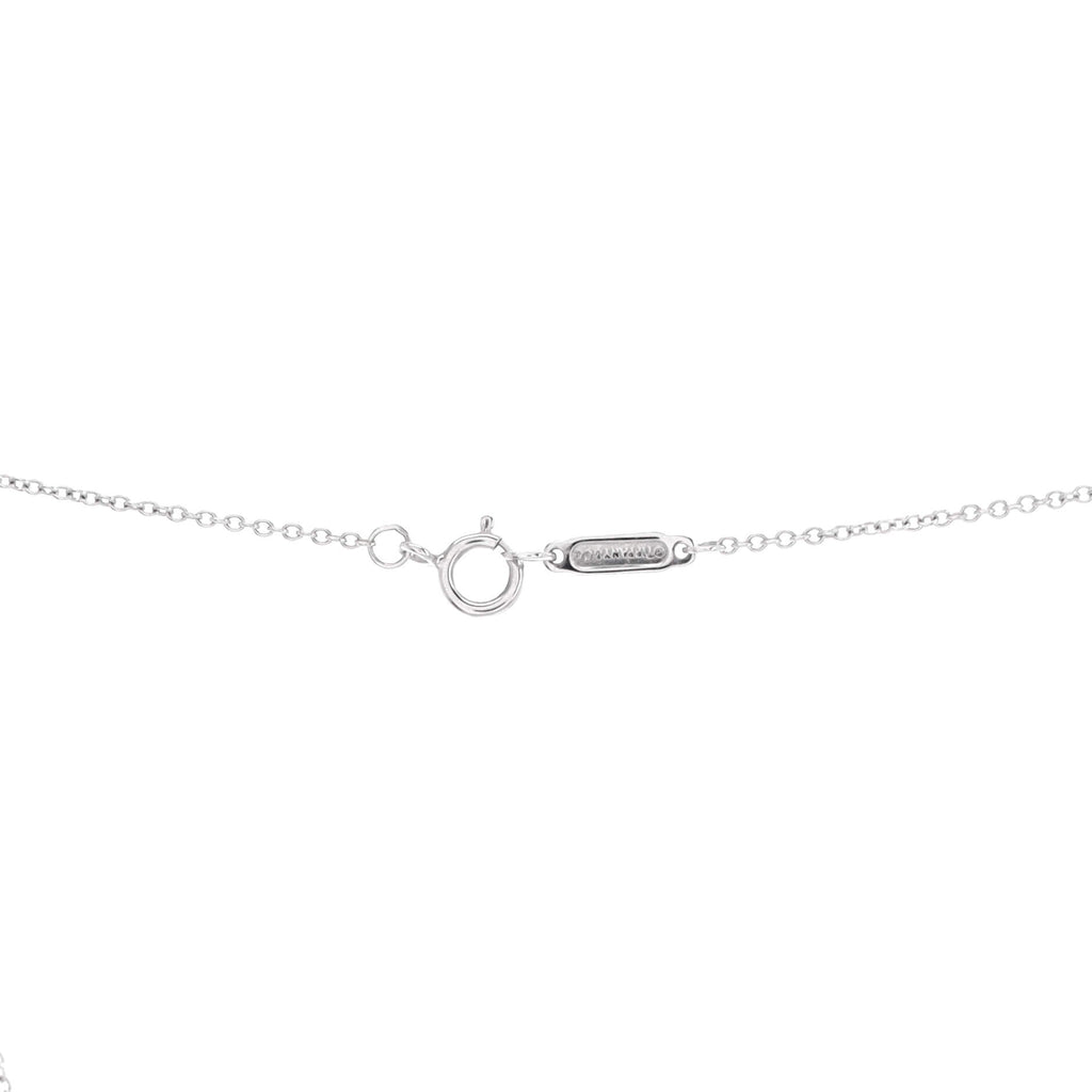 Metro Peace Pendant Necklace 18K White Gold with Diamonds Mini