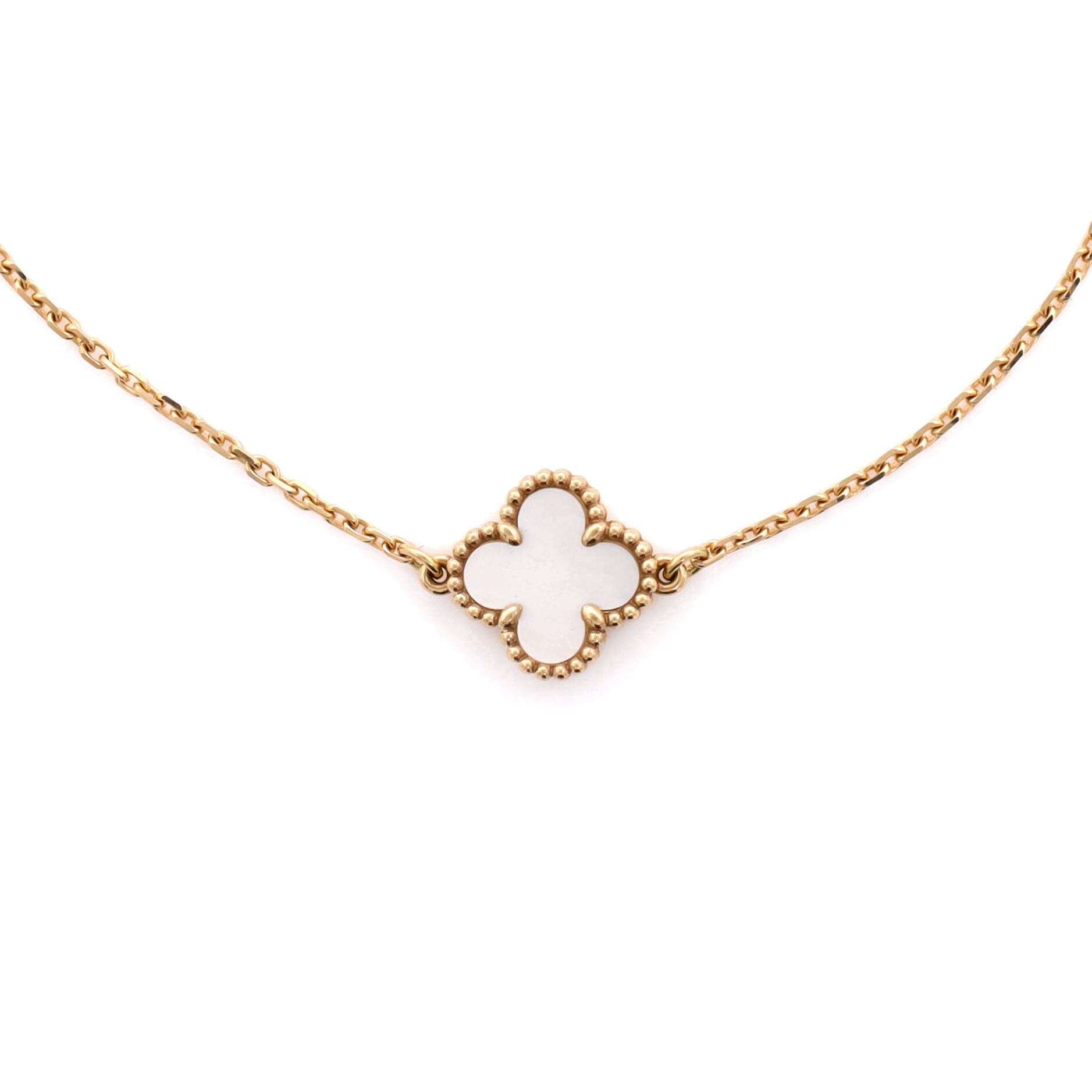 Sweet Alhambra Bracelet 18K Yellow Gold and Mother of Pearl
