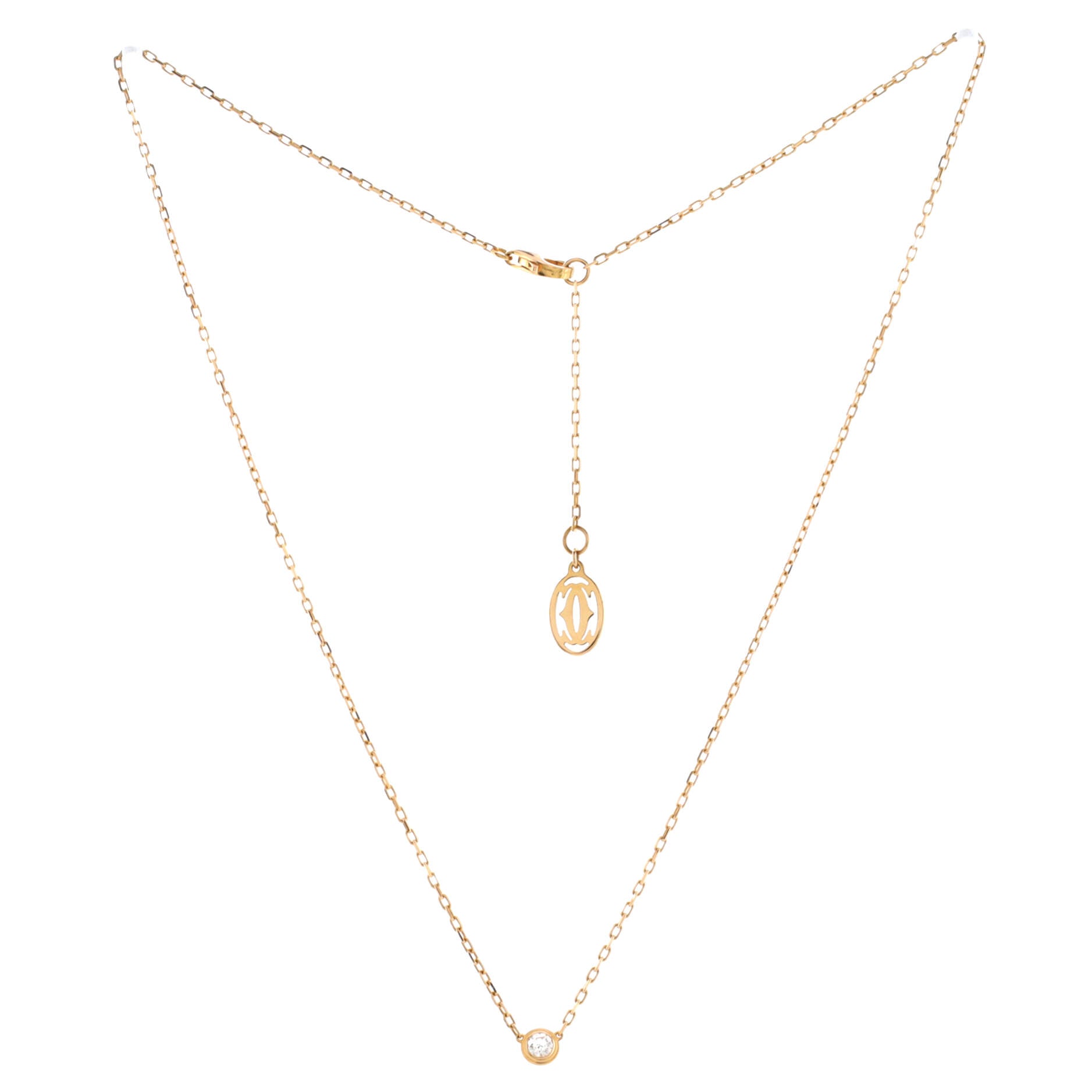 Cartier D'Amour Pendant Necklace 18K Rose Gold with Diamond Small