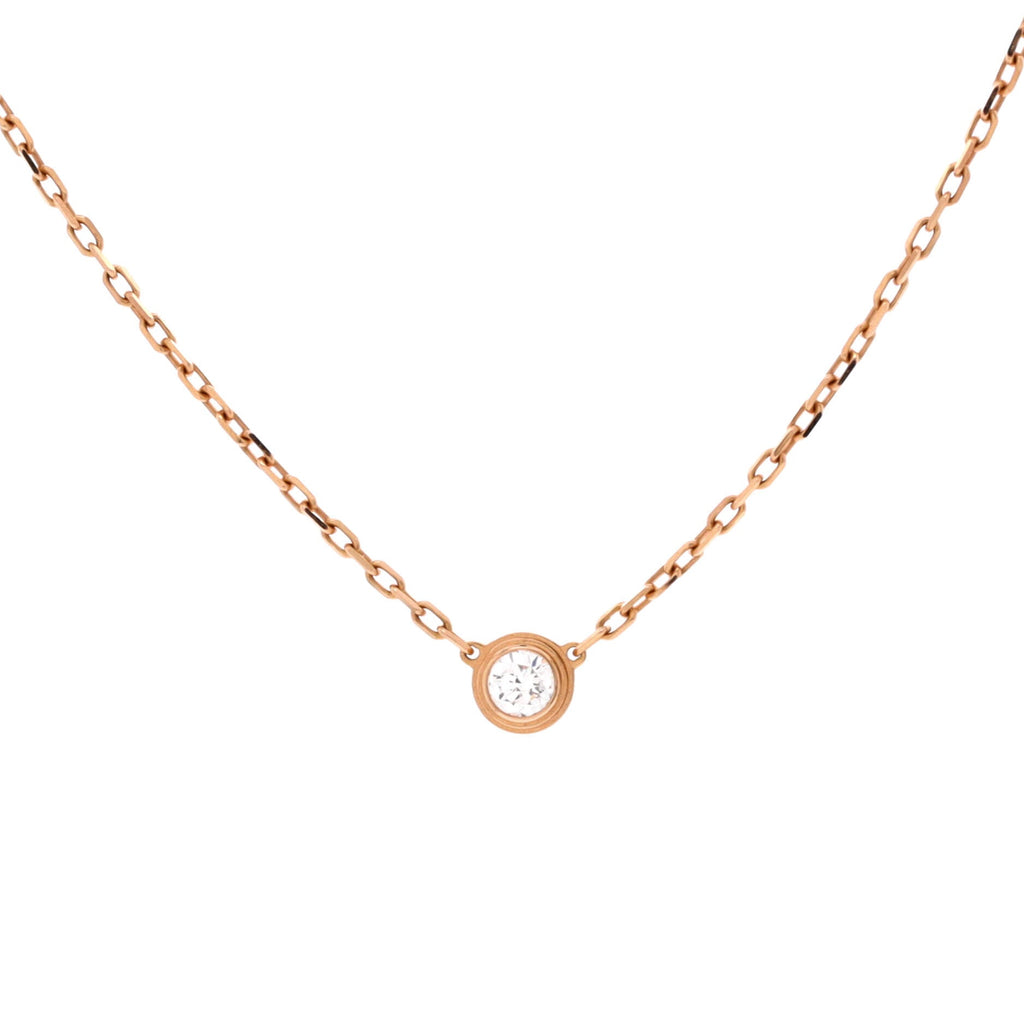 Cartier D'Amour Pendant Necklace 18K Rose Gold with Diamond Small