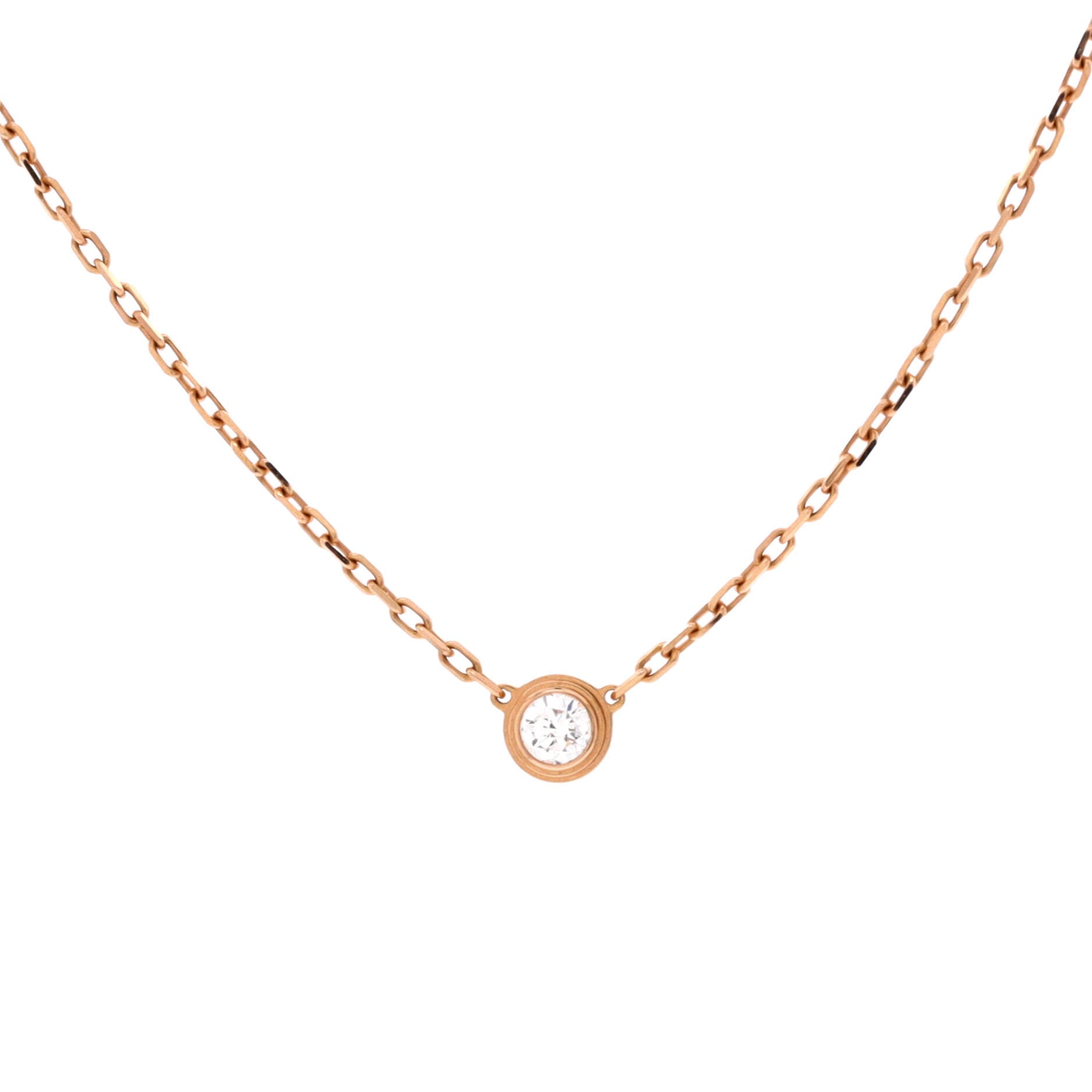 Cartier D'Amour Pendant Necklace 18K Rose Gold with Diamond Small