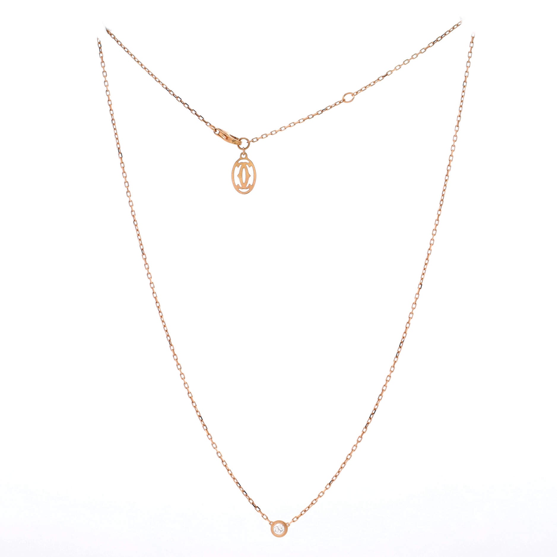 Cartier D'Amour Pendant Necklace 18K Rose Gold with Diamond Small