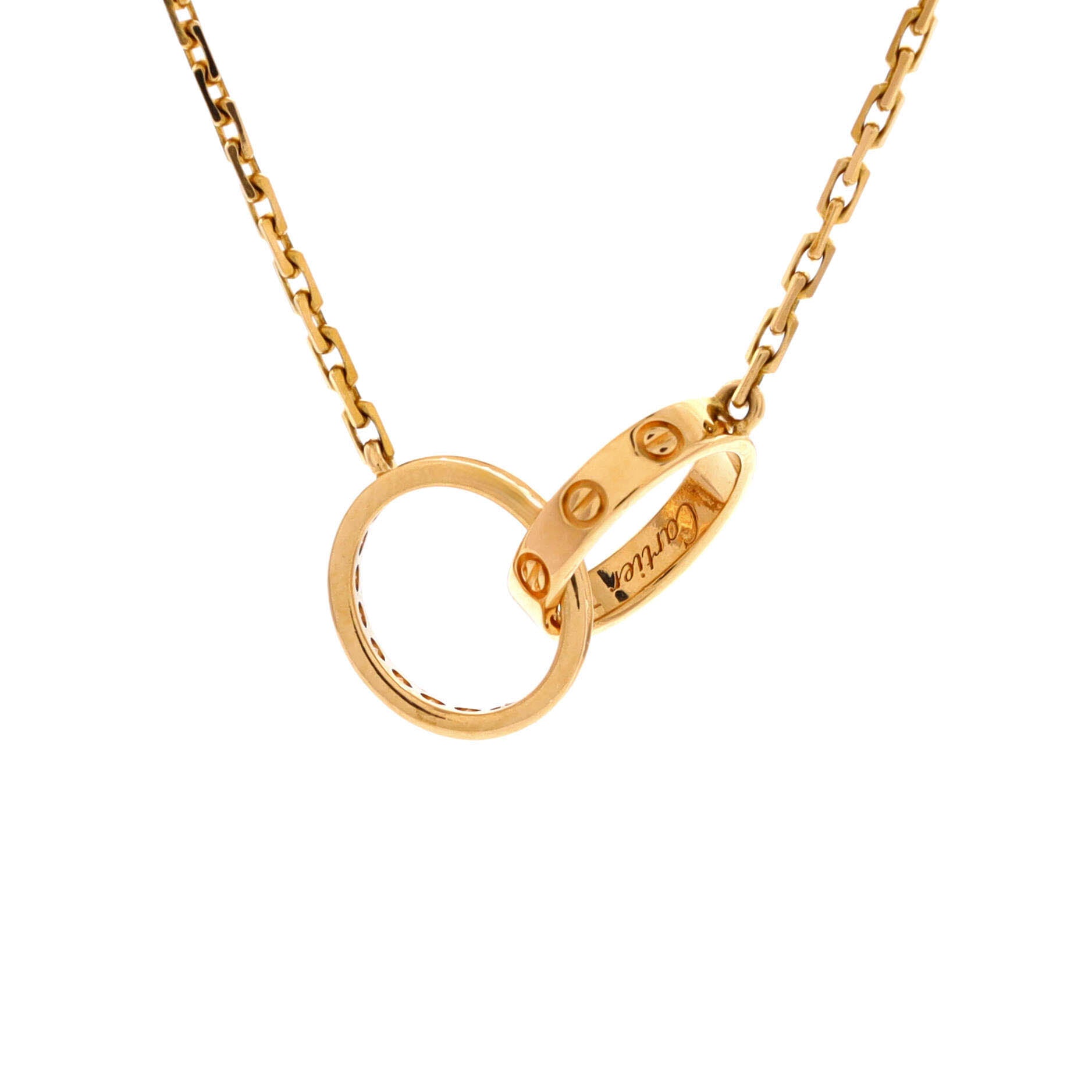 Love Interlocking Necklace 18K Yellow Gold