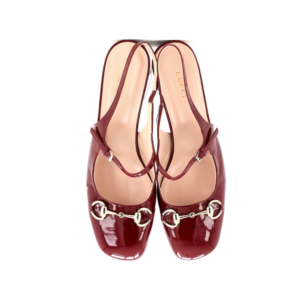 Women's Horsebit Mary Jane Slingback Pumps Patent