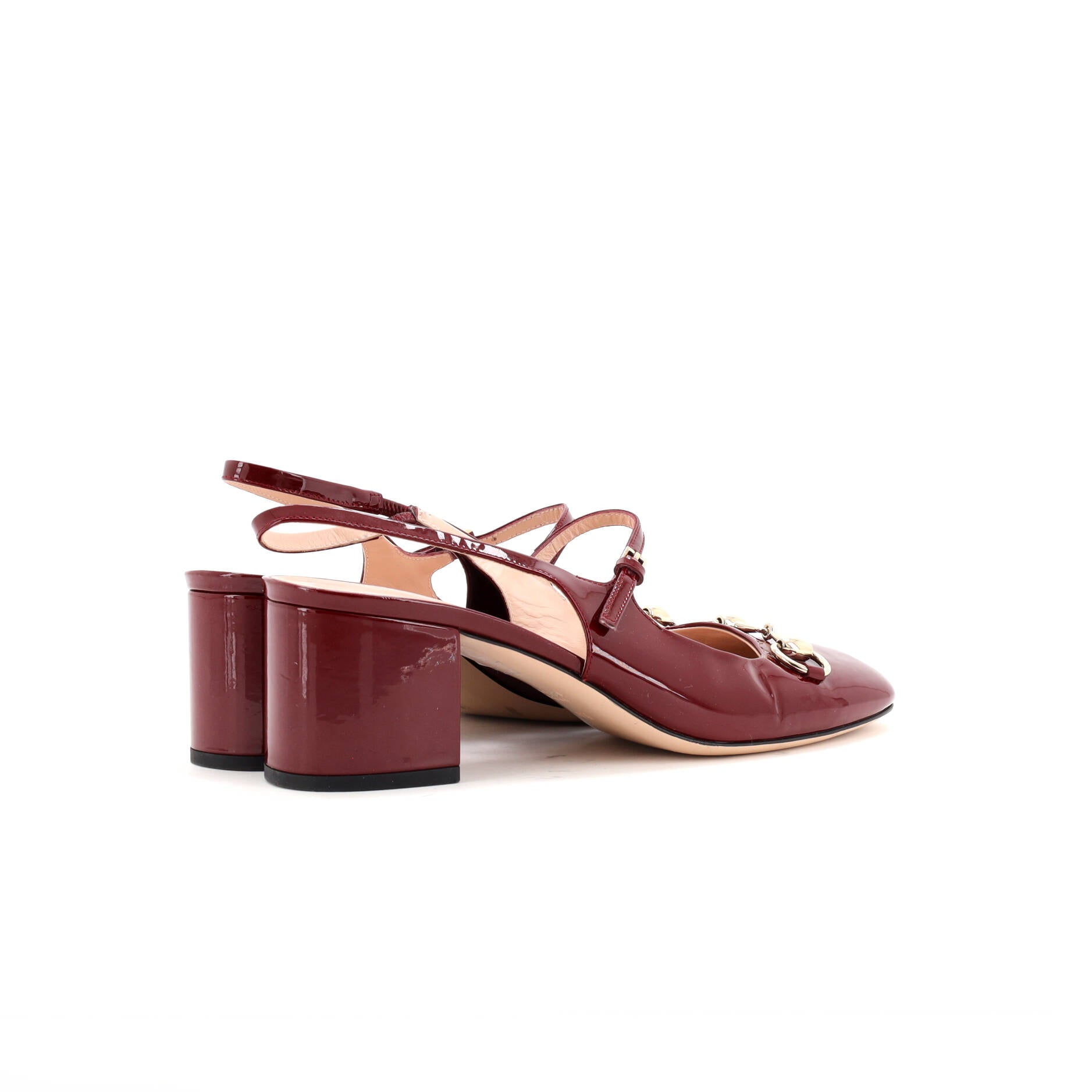 Women's Horsebit Mary Jane Slingback Pumps Patent