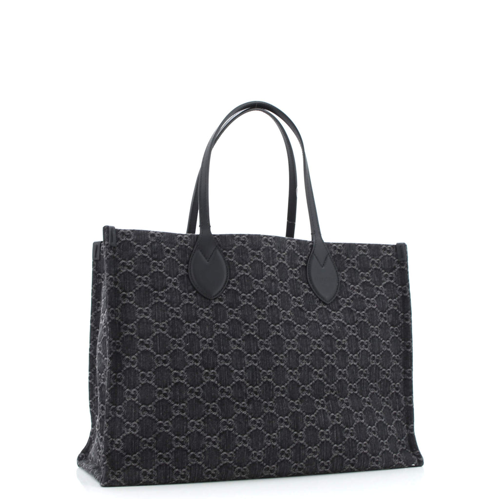 Ophidia Shopper Tote GG Denim Large