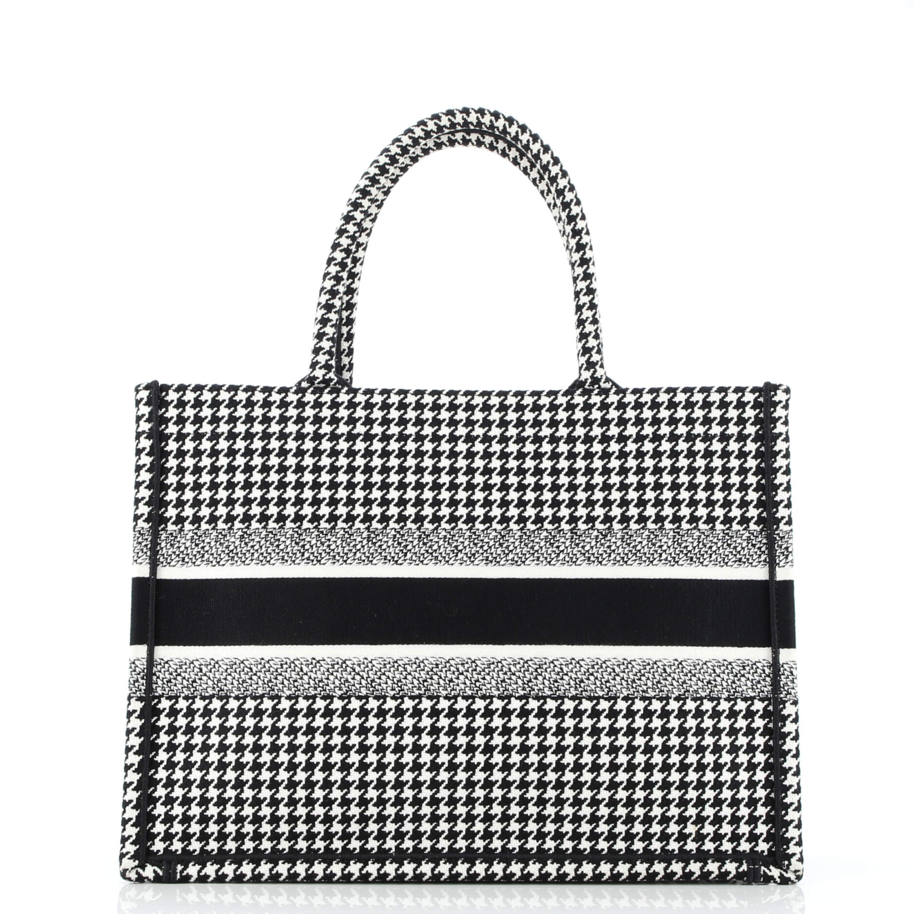 Book Tote Houndstooth Canvas Medium