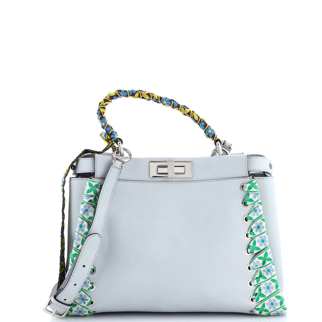 Peekaboo Bag Leather with Ribbon Whipstitch Regular