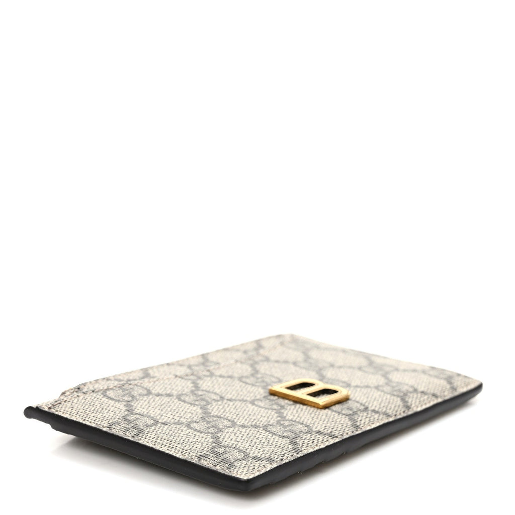 X BALENCIAGA GG Supreme Monogram Zip  Case Beige Ebony