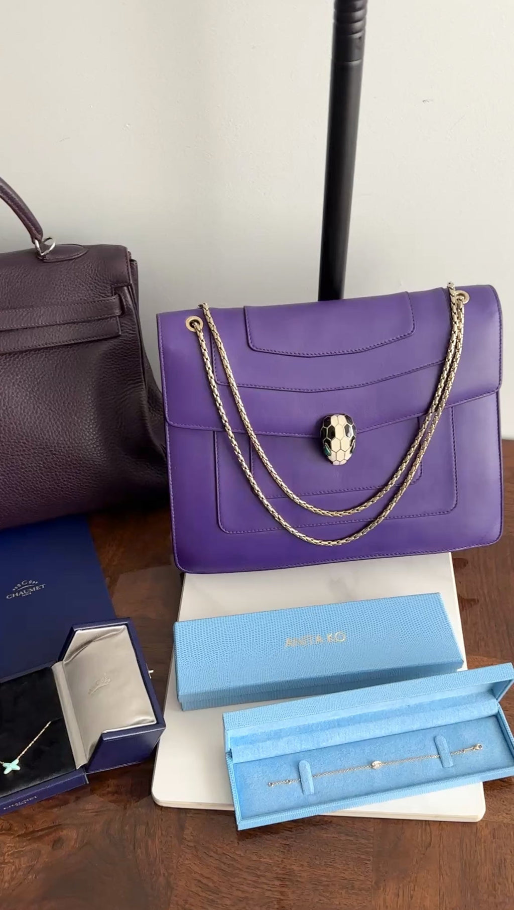 Bvlgari Serpenti Forever Flap Purple Large