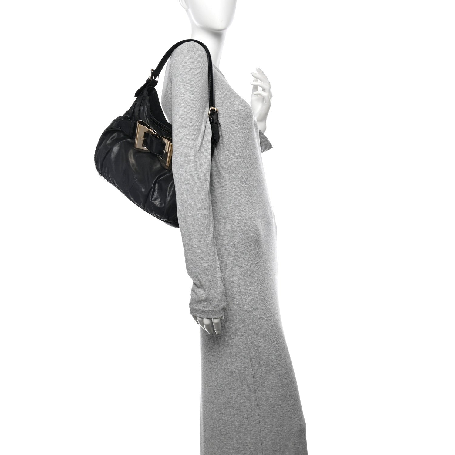 Calfskin Queen Bow Hobo Black