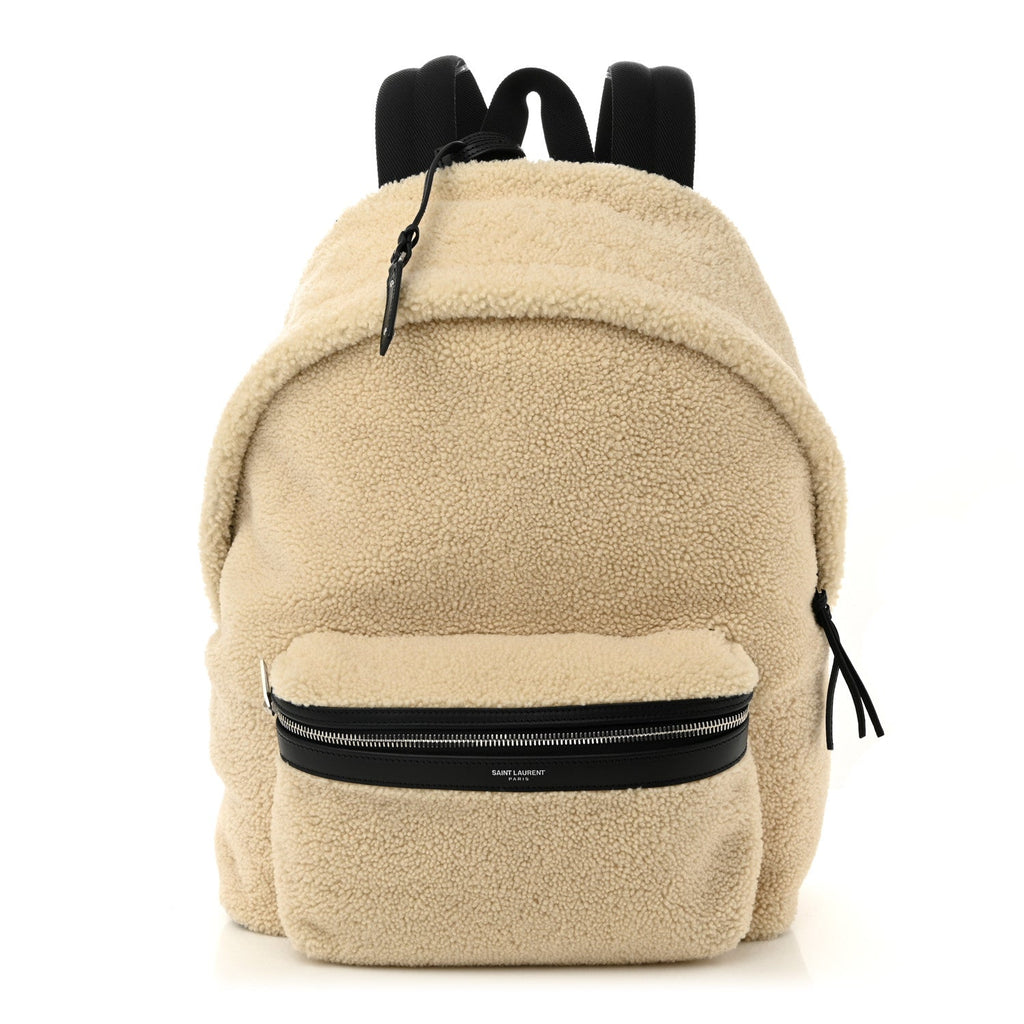 Shearling City Backpack Natural Black