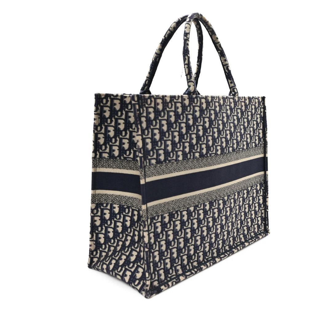 Oblique Large Book Tote Blue Multicolor