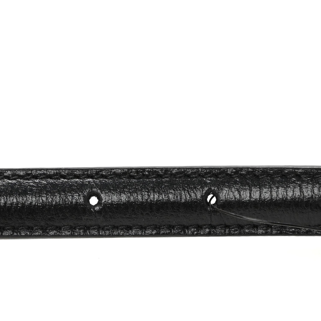 Efesto Leather Womens Horsebit 15/23mm Belt 90 36 Black