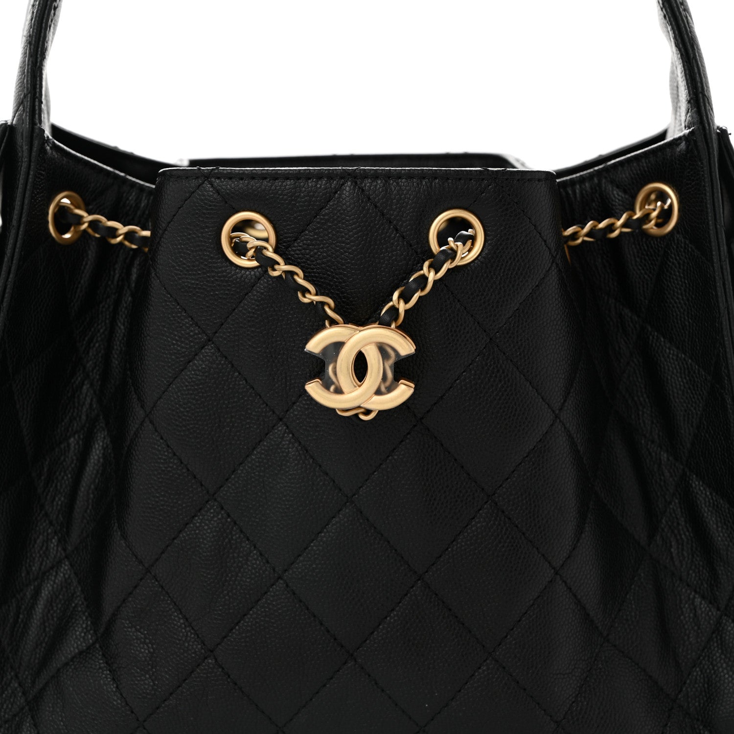 Caviar Quilted Small Chanel 25 Handbag Black