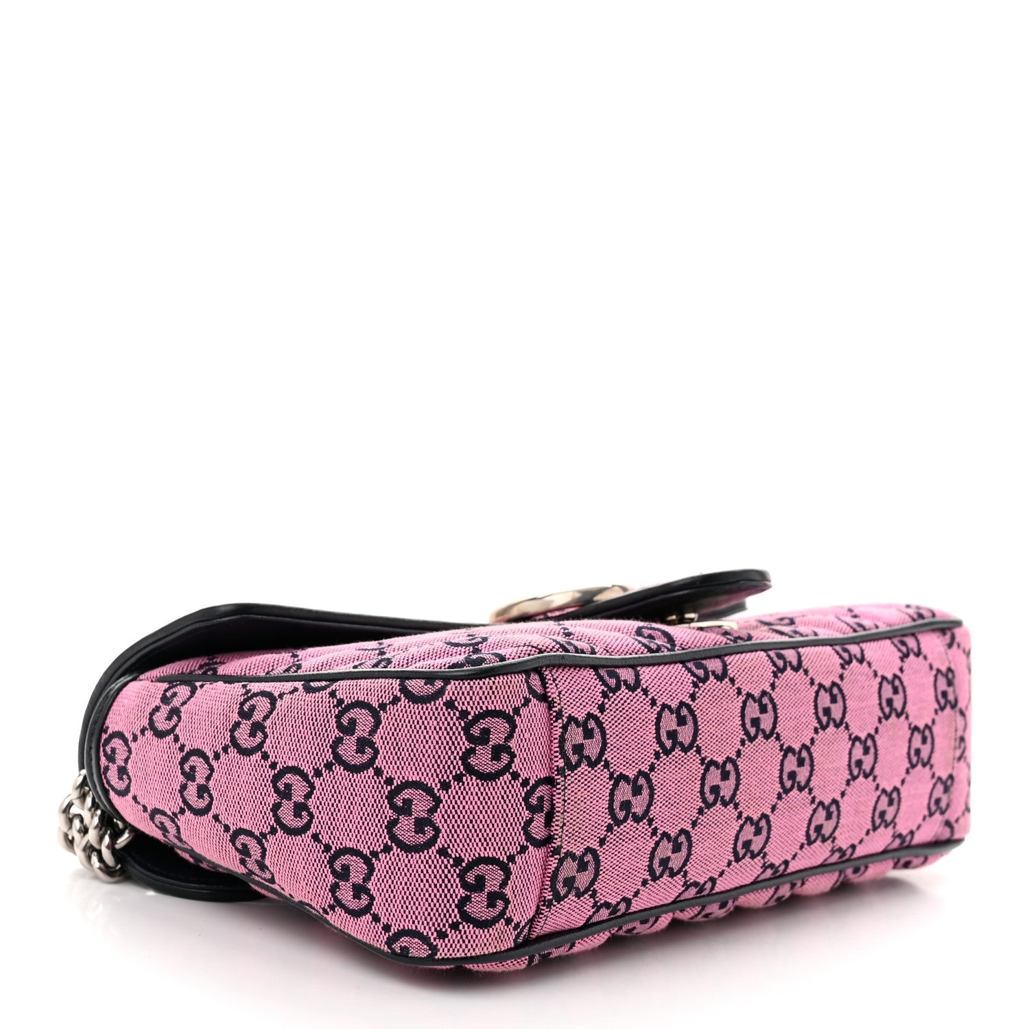 Monogram Multicolor Matelasse Diagonal Small GG Marmont Shoulder Bag Pink Blue