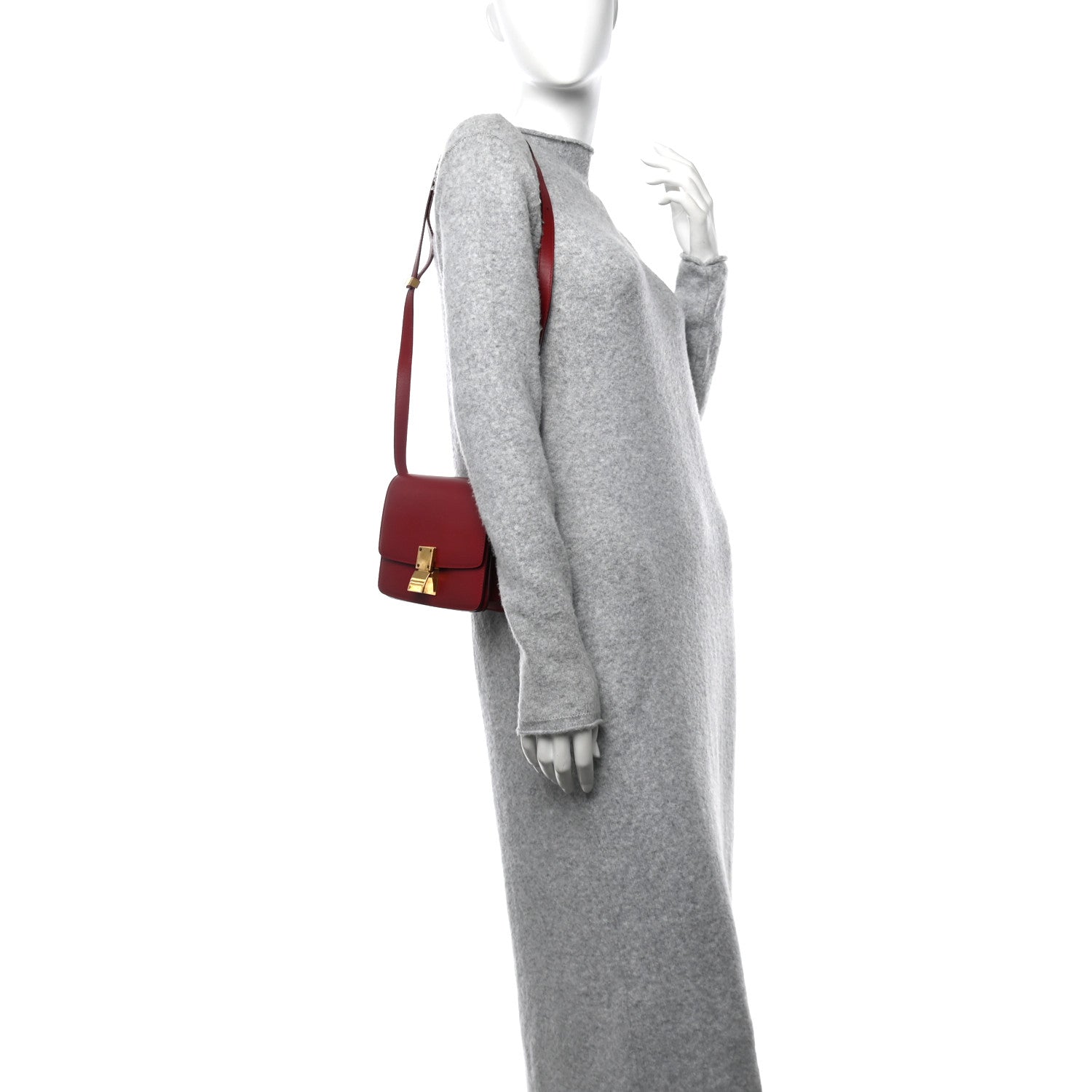 Smooth Calfskin Small Classic Box Flap Bag Red
